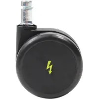 Hjh OFFICE 5x ROLO ESD 11mm/65mm Hartböden - Stuhlrollen Schwarz