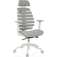 Hjh OFFICE Profi Bürostuhl ERGO LINE W Ergonomischer Schreibtischstuhl mit Armlehnen Stoff Moondust Drehstuhl für Büro, Zuhause