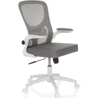 Hjh OFFICE Home Office Bürostuhl BELIO W Schreibtischstuhl mit abklappbaren Armlehnen Stoff / Netzstoff Drehstuhl