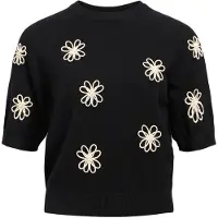 Object Kurzarm Pullover Schwarz L