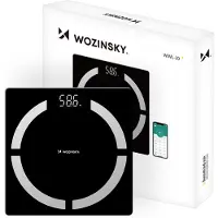 Wozinsky WIWL-30, Elektronische Personenwaage, 180 kg, 100 g, Schwarz, kg, lb, Rechteck
