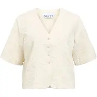 Object Bestickte Bluse Weiß 38