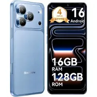 Blackview 2026 WAVE 7C Handy Ohne Vertrag, 6.56", Android16, 16GB+128GB/2TB TF, Face ID, 5000mAh, 32MP, Dual-SIM, WiFi 5, IP54