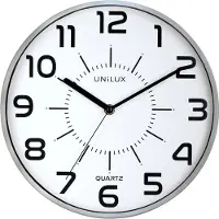 Unilux Geräuschlose Wanduhr In Metallic-grau 285 Cm Silber Silber One Size