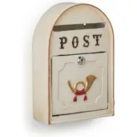 Relaxdays Briefkasten antik mit Posthorn