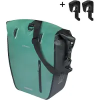 Basil Rivo Mik Hooks Waterproof L Fahrradtasche 31l Grün Grün One Size