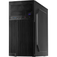 Inter-Tech IT-6521 Straight, Micro Tower, PC, Schwarz, micro ATX, Mini-ITX, Heimbüro, 12,5 cm