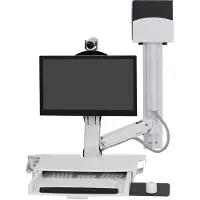 Ergotron - Befestigungskit (CPU-Halter, Tastatur-Tablett, Monitorhalterung) - für LCD-Display / PC-Ausrüstung - kleiner CPU-Halter - Aluminium, hochwertiger Kunststoff - weiß