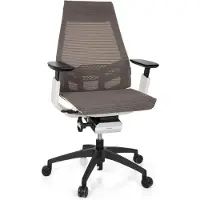 Hjh OFFICE GENIDIA SMART WHITE Netz - Profi Bürostuhl Grau / Weiß
