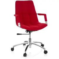 Hjh OFFICE SARANTO Stoff - Home Office Bürostuhl Rot