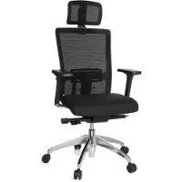 Hjh OFFICE ASTRA LUX Stoff/Netz - Profi Bürostuhl Schwarz