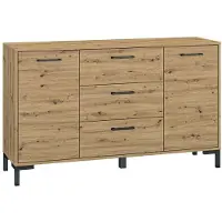 Petits-meubles Buffet Liora mit 3 Schubladen und 2 Türen, Holzoptik, 138cm