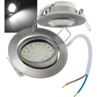 Chilitec LED-Einbauleuchte Flat-32 neutralweiß 80x32mm 5W 590lm Edelstahl gebürstet