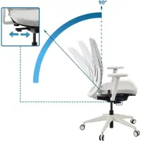 Hjh OFFICE Profi Bürostuhl Skandis Ergonomischer Schreibtischstuhl mit Armlehnen (höhenverstellbar) Stoff / Netzstoff Grau Drehstuhl für Büro, Zuhause