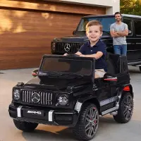 Actionbikes Motors Mercedes AMG G63 | Kinder Elektro Auto - Kinderauto - Kinderfahrzeug - Fernbedienung - Startsound - 3-6 km/h - ab 3 Jahre (Schwarz)
