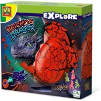 SES Creative Explore 25120 Schlüpfender Drache - Magisches Überraschungsspielzeug für Kinder ab 5 Jahren, Dinosaurier, Archäologie, 5 Jahr(e), Mehrfarbig