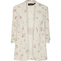 Pieces Pcbosella 3/4-arm Print Blazer | Beige | XS