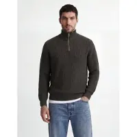 R.D.D. ROYAL DENIM DIVISION Rdd Einfarbig Strickjacke Mit Viertelreißverschluss