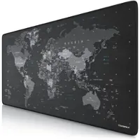 Titanwolf Gaming Mauspad XXL, glattes Stoffgewebe, Speed Mousepad, 900 x 400mm große Fläche, Globus