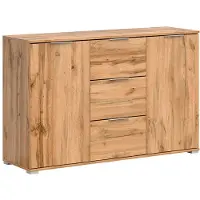 Petits-meubles Buffet Selma mit 3 Schubladen und 2 Türen, Holzoptik, 135cm