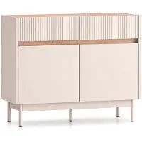 Petits-meubles Buffet Connie mit 2 Schubladen und 2 Türen, Kaschmir und Holzoptik, 103.2cm