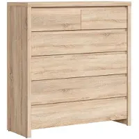 Petits-meubles Kommode Soren mit 6 Schubladen, Holzoptik, 104.5cm