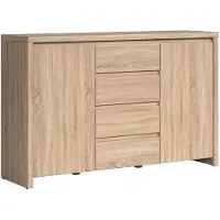 Petits-meubles Buffet Soren mit 4 Schubladen und 2 Türen, Holzoptik, 143.5cm