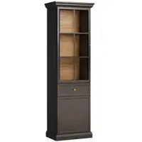 Petits-meubles VITRINE Toja Anthrazitfarbenes Holz