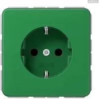 JUNG Steckdose 1f gn glz CD UP m.BS IP20 ZP CD1520BFKIGN