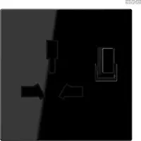 JUNG Steckdose 1f sw glz LS UP m.BS ZP BS LS4171GISWSW