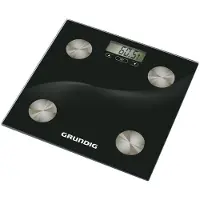 Grundig Personenwaage Digital mit Körperanalyse - Körperfettwaage 180 kg - Digitale Waage mit Speicher für 12 Personen - Körperwaage mit LCD-Anzeige und 100g Genauigkeit