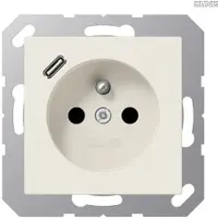 JUNG A1520F-18C Steckdose Frz/Belg mit USB Typ C