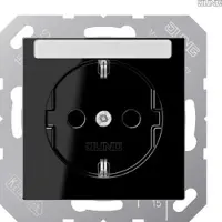 JUNG Steckdose 1f sw glz A UP m.BS IP20 BSF A1520BFKINASW