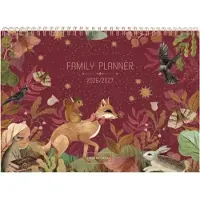 Pimpelmees Familienplaner 18 Monate 2026-2027 Fox Peony