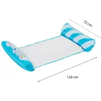 Eddy Toys Schwimmmatratze Erwachsene – Luftbett ab 14 Jahren – Mit Kopf- und Fußrolle – Bis 80 kg – Nur für Flachwasser – Inkl. Reparaturflicken