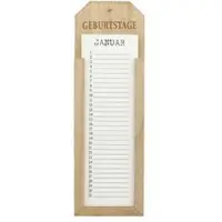 Frank Flechtwaren Holz Memoboard Geburtstage Geburtstagskalender Geburtstagsplaner Wandkalender