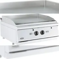 Chefgastro Base 700 Gas Grillplatten chrom BxTxH 800x700x300mm