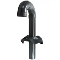 Fleck Flachdach Schwanenhals mit Flansch aus Bitumen DN100