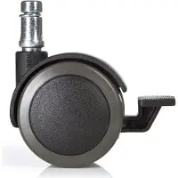 Hjh OFFICE 5x ROLO STOP 11mm/50mm Hartböden - Stuhlrollen Schwarz