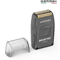 GAMMA+ Rasierer Boosted 0 mm Schnittlänge für Linien & Konturen, Gold-Titan Scherfolie, IPX7, 120 Min. Akku, Super-Drehmoment-Motor