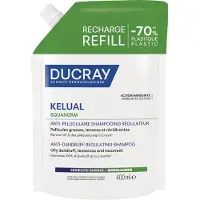 Ducray , Kelual Squanorm, Haarbehandlungsshampoo, gegen Schuppen, fü r Kopfhaut mit fettigen Schuppen, Nachfü llpackung, 400 ml