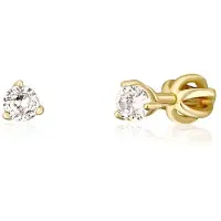 JVD Charming gold-plated stud earrings with zircons SVLE1501XH2GO - Diameter: 0.3 cm