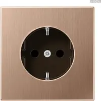 JUNG BRG 1520 N SCHUKO-Steckdose 16 A 250V ~ ohne Krallen Metall PVD-beschichtet