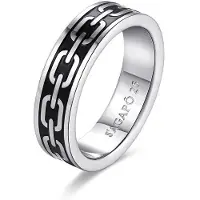 S`Agapõ S'Agapõ - Massive steel ring for men Ripple SRP37 - Circuit: 61 mm