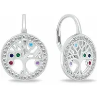 Brilio Silver - Design silver earrings tree of life EA71