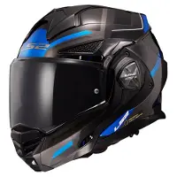 LS2 FF901 Advant X Spectrum Klapphelm (Black/Grey/Blue,XL (61/62))