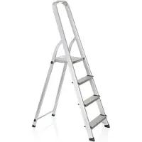 Hjh OFFICE SOLID II | 4 Stufen - Klappleiter Aluminium