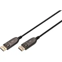 Digitus DisplayPort AOC Hybrid Glasfaserkabel, UHD 8K, 20 m, 20 m, DisplayPort, DisplayPort, Männlich, Männlich, 7680 x 4320 Pixel