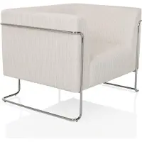 Hjh LIVING Curacao Cord 1 Sitzer Loungesessel Weiß Sessel Sitz Sofa
