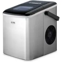 TZS First Austria - Eiswürfelbereiter 1,8L - 120W - 9 Würfel in 7-9 Min - 12 kg 24 Std - Edelstahl